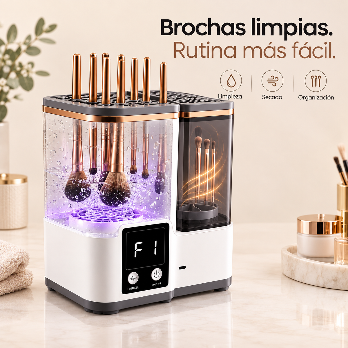 Limpiador y Secador De Brochas