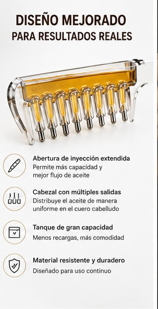 Aplicador de aceite para cuero cabelludo