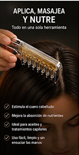 Aplicador de aceite para cuero cabelludo