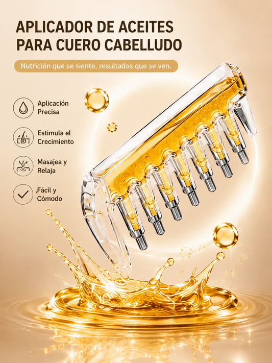 Aplicador de aceite para cuero cabelludo
